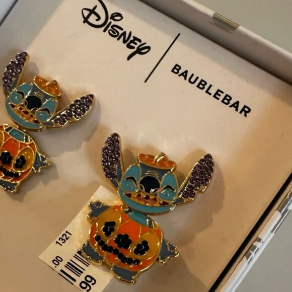 BaubleBar X Disney Stitch Halloween earrings NIB - Picture 5 of 8